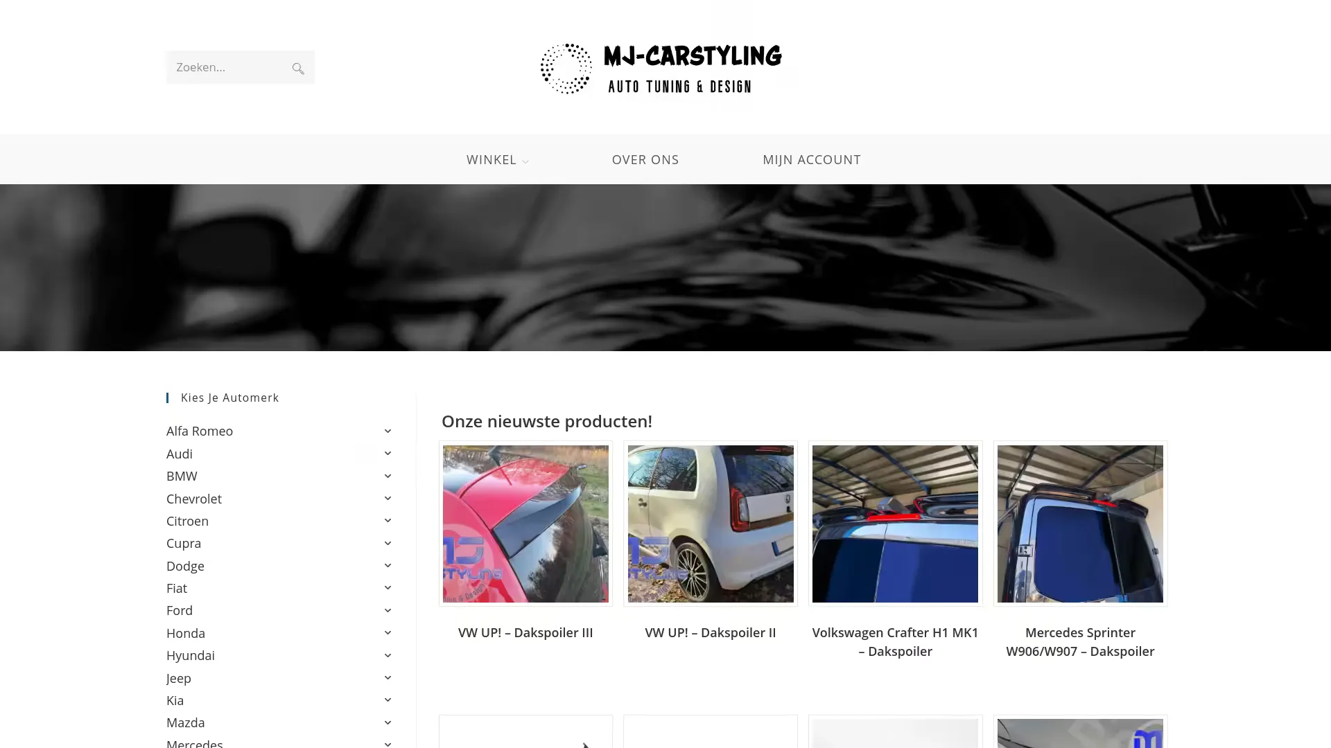 Strona MJ Carstyling, realizacja BezLaga