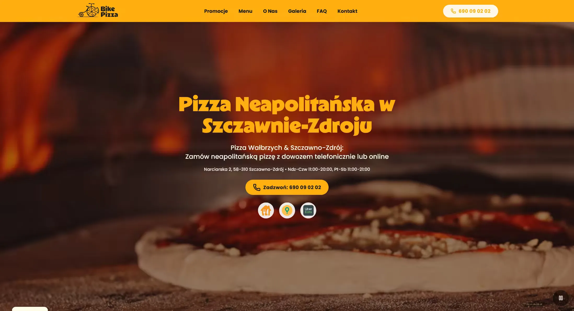 Bike Pizza: widok strony