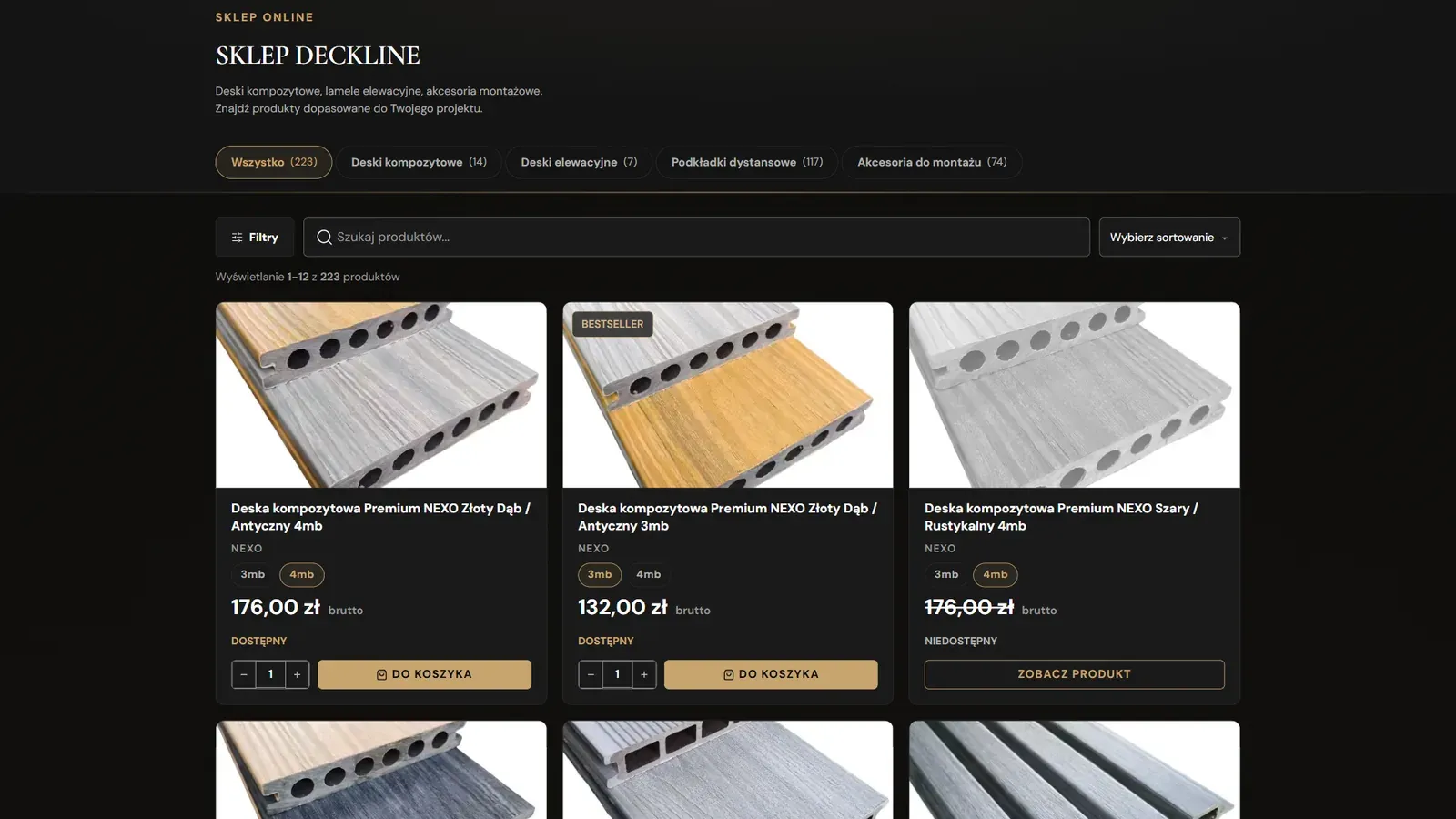 Deckline: fragment strony