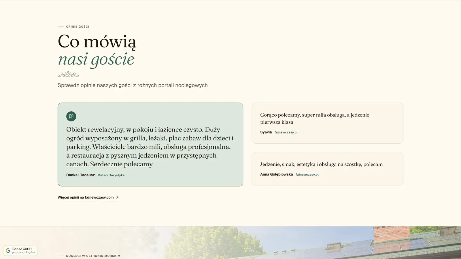 Restauracja Ustronianka: fragment strony